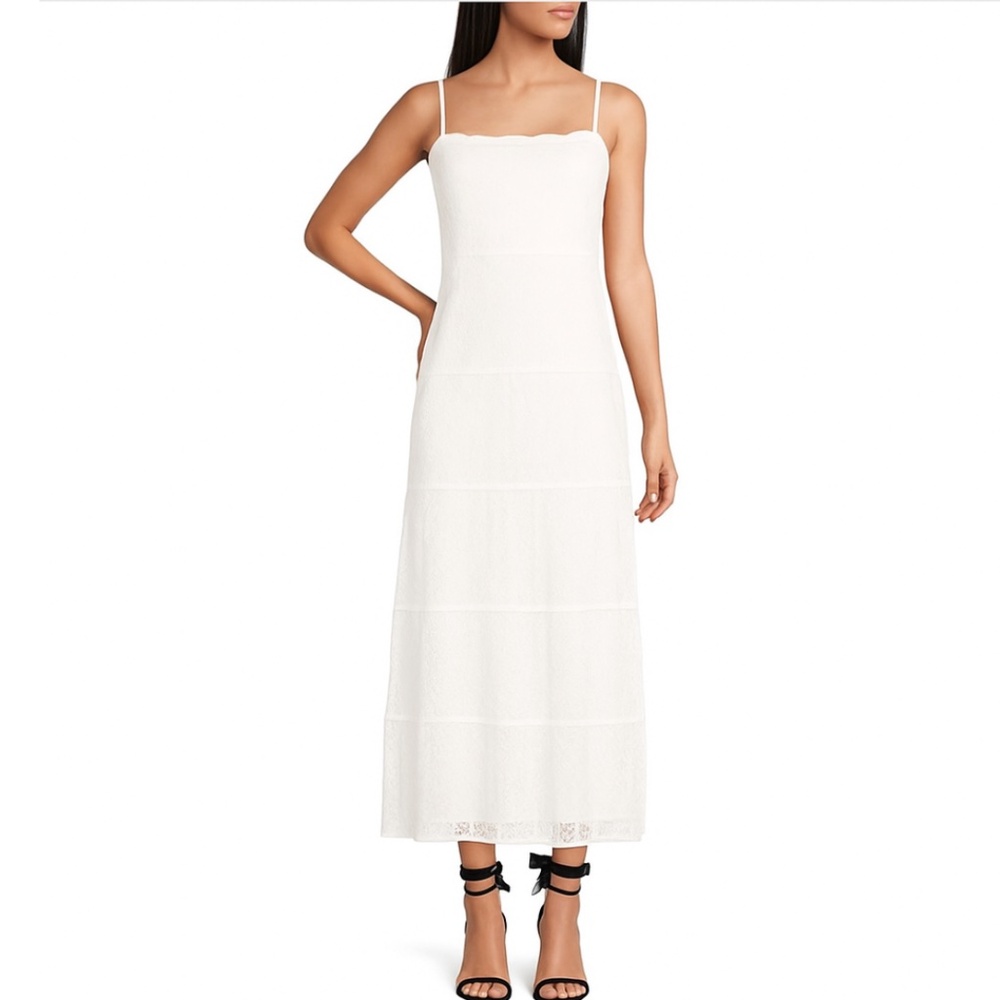 Gianni Bini x Caelynn Bell Bella Lace Sleeveless Long Slip Dress Set Two Pieces